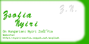 zsofia nyiri business card
